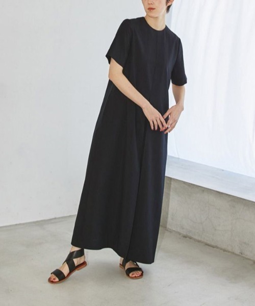 TODAYFUL(トゥデイフル)の「TODAYFUL(トゥデイフル) "Halfsleeve Tuck Dress"ハーフスリーブタックドレス/12110332(ワンピース・レディース・ブラック/ナチュラル・38/36)」の11枚目の写真