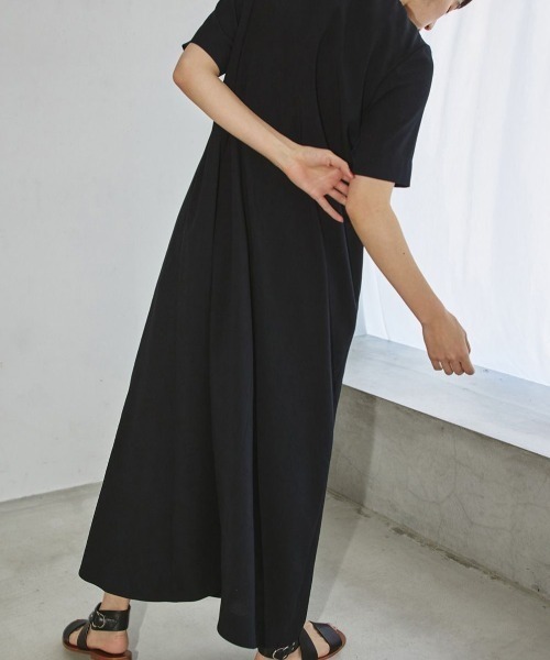 TODAYFUL(トゥデイフル)の「TODAYFUL(トゥデイフル) "Halfsleeve Tuck Dress"ハーフスリーブタックドレス/12110332(ワンピース・レディース・ブラック/ナチュラル・38/36)」の15枚目の写真