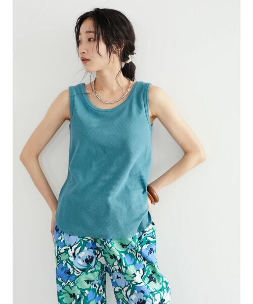 CRAFT STANDARD BOUTIQUE(クラフトスタンダードブティック)の「ジャガード2WAYタンク *(タンクトップ・レディース・ライトグリーン/オフホワイト/ブラック/ブルー/ブラウン・FREE)」の10枚目の写真