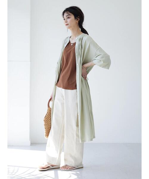 CRAFT STANDARD BOUTIQUE(クラフトスタンダードブティック)の「ジャガード2WAYタンク *(タンクトップ・レディース・ライトグリーン/オフホワイト/ブラック/ブルー/ブラウン・FREE)」の14枚目の写真