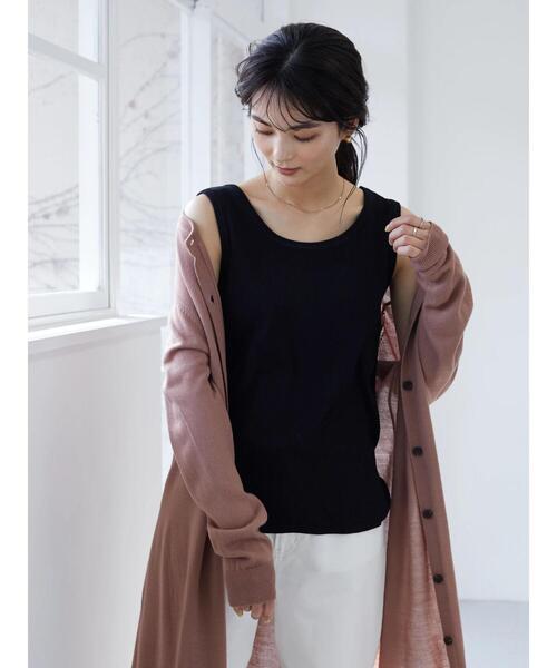 CRAFT STANDARD BOUTIQUE(クラフトスタンダードブティック)の「ジャガード2WAYタンク *(タンクトップ・レディース・ライトグリーン/オフホワイト/ブラック/ブルー/ブラウン・FREE)」の17枚目の写真