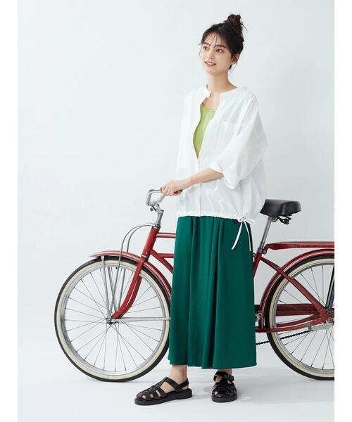 CRAFT STANDARD BOUTIQUE(クラフトスタンダードブティック)の「ジャガード2WAYタンク *(タンクトップ・レディース・ライトグリーン/オフホワイト/ブラック/ブルー/ブラウン・FREE)」の22枚目の写真