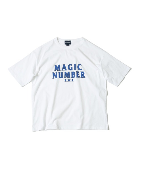 MAGIC NUMBER（マジック ナンバー）の「【MAGIC NUMBER】MNR-LOGO S/S TEE-SHIRT(LOOSE FIT)（Tシャツ/カットソー・メンズ・ブラック×グリーン/ホワイト×ブルー・X-LARGE/MEDIUM/LARGE）」の11枚目の写真