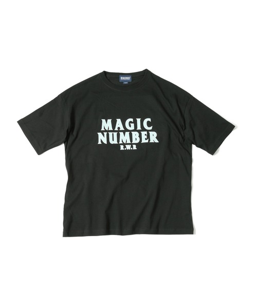 MAGIC NUMBER（マジック ナンバー）の「【MAGIC NUMBER】MNR-LOGO S/S TEE-SHIRT(LOOSE FIT)（Tシャツ/カットソー・メンズ・ブラック×グリーン/ホワイト×ブルー・X-LARGE/MEDIUM/LARGE）」の12枚目の写真