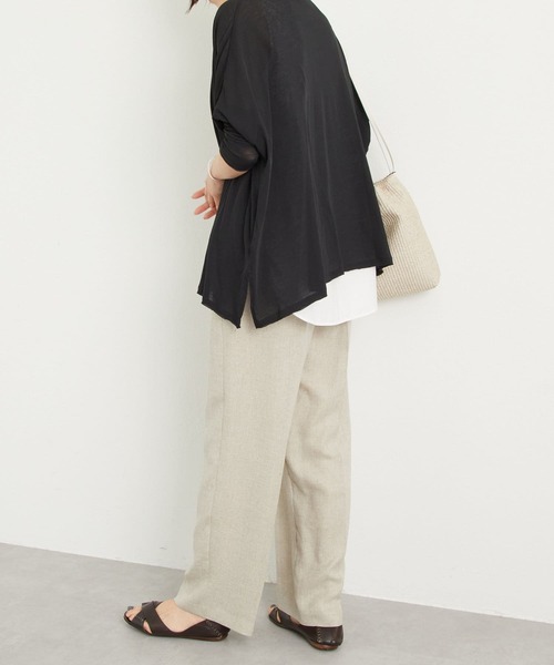 BEARDSLEY(ビアズリー)の「強燃ガーゼワイドカーデ(カーディガン/ボレロ・レディース・ブラック/ベージュ・FREE)」の10枚目の写真