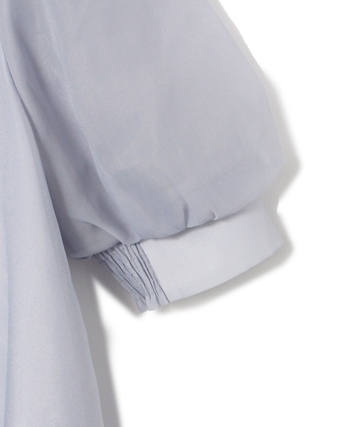 NOMAE（ノーマエ）の「オーガンジーリボンブラウス（シャツ/ブラウス・レディース・ホワイト/ライトブルー/ホワイト系その他/ライトピンク・FREE）」の6枚目の写真