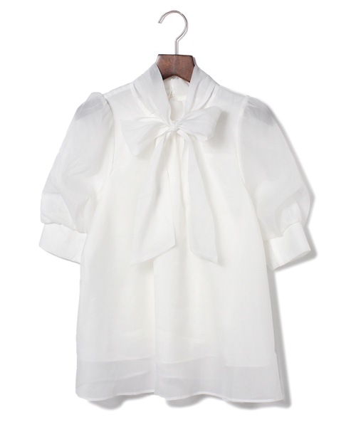NOMAE（ノーマエ）の「オーガンジーリボンブラウス（シャツ/ブラウス・レディース・ホワイト/ライトブルー/ホワイト系その他/ライトピンク・FREE）」の22枚目の写真