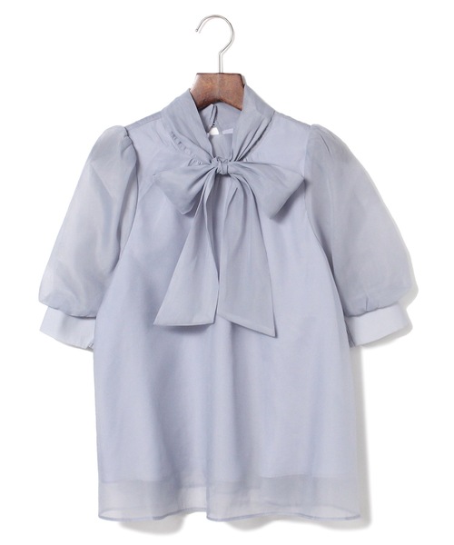 NOMAE（ノーマエ）の「オーガンジーリボンブラウス（シャツ/ブラウス・レディース・ホワイト/ライトブルー/ホワイト系その他/ライトピンク・FREE）」の21枚目の写真