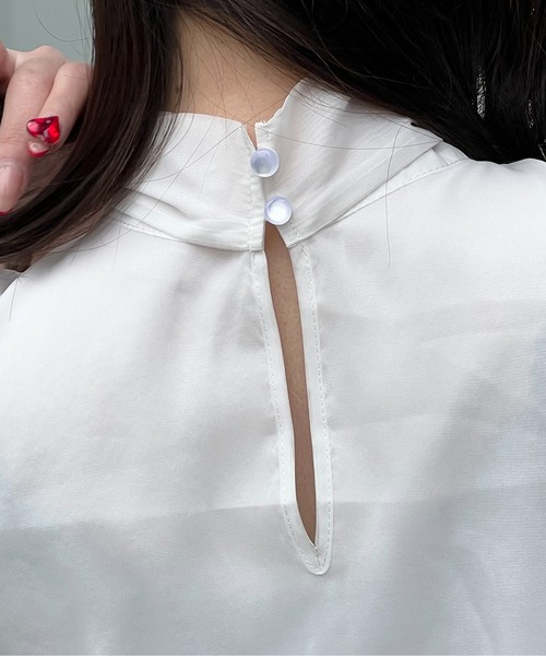 NOMAE（ノーマエ）の「オーガンジーリボンブラウス（シャツ/ブラウス・レディース・ホワイト/ライトブルー/ホワイト系その他/ライトピンク・FREE）」の20枚目の写真