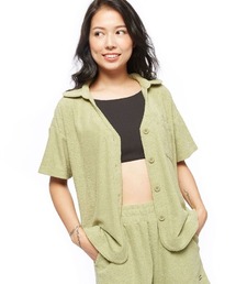 BILLABONG レディース 【FOR SAND AND WATER】 PILE TOWEL S/SLV SHRTS 【2022年春夏モデル】/ビラボン