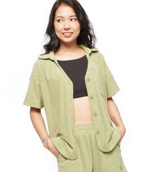 BILLABONG(ビラボン)の「BILLABONG レディース 【FOR SAND AND WATER】 PILE TOWEL S/SLV SHRTS 【2022年春夏モデル】/ビラボン(シャツ/ブラウス・レディース・ライトブルー/オリーブ/オレンジ・MEDIUM/LARGE)」の2枚目の写真