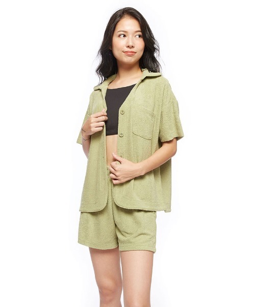 BILLABONG(ビラボン)の「BILLABONG レディース 【FOR SAND AND WATER】 PILE TOWEL S/SLV SHRTS 【2022年春夏モデル】/ビラボン(シャツ/ブラウス・レディース・ライトブルー/オリーブ/オレンジ・MEDIUM/LARGE)」の6枚目の写真
