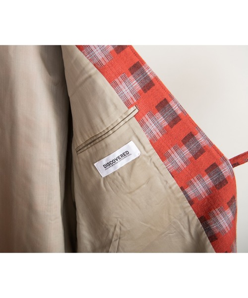 DISCOVERED（ディスカバード）の「DISCOVERED ディスカバード / CHECK SAMUE JACKET オンブレーチェック作務衣ジャケット / DC-AW22-JK-02（カバーオール・メンズ・レッド系その他/ブラック系その他・3/1）」の9枚目の写真