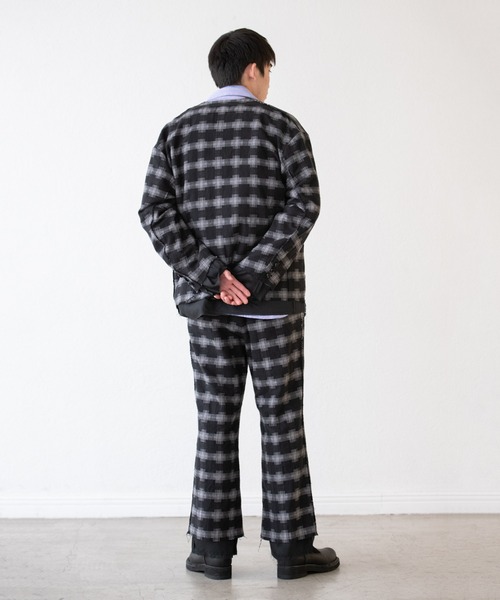 DISCOVERED（ディスカバード）の「DISCOVERED ディスカバード / CHECK SAMUE JACKET オンブレーチェック作務衣ジャケット / DC-AW22-JK-02（カバーオール・メンズ・レッド系その他/ブラック系その他・3/1）」の7枚目の写真