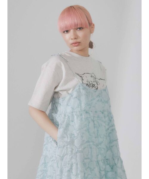 merry jenny（メリージェニー）の「KITTEN CLUB T（Tシャツ/カットソー・レディース・チャコールグレー/グレー/オフホワイト・FREE）」の16枚目の写真