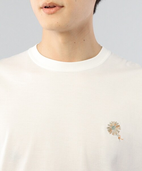 TAKEO KIKUCHI(タケオキクチ)の「◆デイジー フラワーモチーフ プリント Tシャツ(Tシャツ/カットソー・メンズ・ホワイト/ダークネイビー/ダークオレンジ/ブラック・02/03/04)」の5枚目の写真