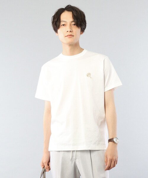 TAKEO KIKUCHI(タケオキクチ)の「◆デイジー フラワーモチーフ プリント Tシャツ(Tシャツ/カットソー・メンズ・ホワイト/ダークネイビー/ダークオレンジ/ブラック・02/03/04)」の11枚目の写真
