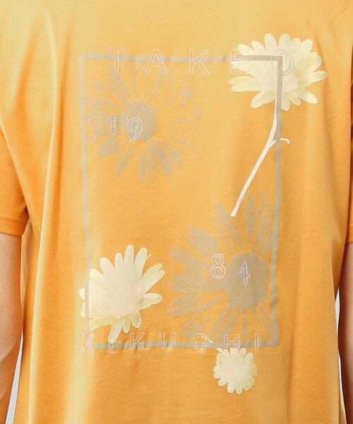 TAKEO KIKUCHI(タケオキクチ)の「◆デイジー フラワーモチーフ プリント Tシャツ(Tシャツ/カットソー・メンズ・ホワイト/ダークネイビー/ダークオレンジ/ブラック・02/03/04)」の18枚目の写真