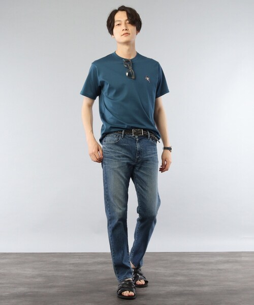 TAKEO KIKUCHI(タケオキクチ)の「◆デイジー フラワーモチーフ プリント Tシャツ(Tシャツ/カットソー・メンズ・ホワイト/ダークネイビー/ダークオレンジ/ブラック・02/03/04)」の15枚目の写真