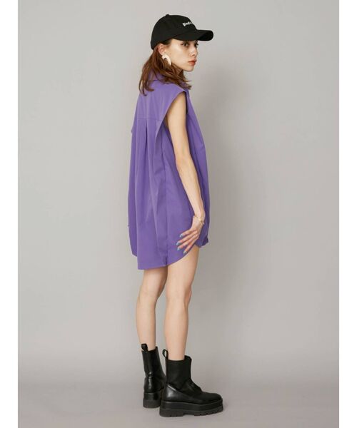 EVRIS(エヴリス)の「パワーショルダーノースリシャツ(シャツ/ブラウス・レディース・ホワイト/ブラック/パープル・FREE)」の18枚目の写真