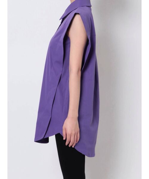 EVRIS(エヴリス)の「パワーショルダーノースリシャツ(シャツ/ブラウス・レディース・ホワイト/ブラック/パープル・FREE)」の20枚目の写真