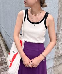 feepur | カップ付きリンガータンク(タンクトップ)