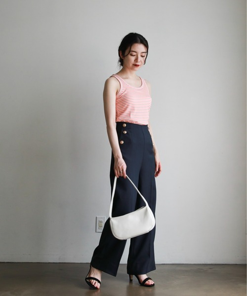 feepur（フェピュール）の「カップ付きリンガータンク（タンクトップ・レディース・ブラック/オフホワイト/ピンク/ブルー/ホワイト×ブラック・MEDIUM）」の10枚目の写真