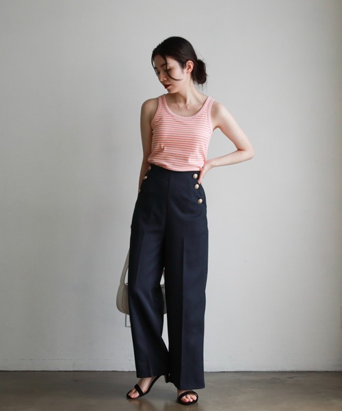 feepur（フェピュール）の「カップ付きリンガータンク（タンクトップ・レディース・ブラック/オフホワイト/ピンク/ブルー/ホワイト×ブラック・MEDIUM）」の11枚目の写真