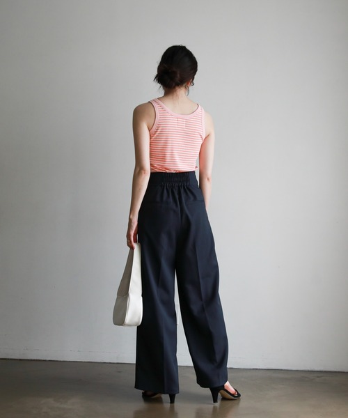 feepur（フェピュール）の「カップ付きリンガータンク（タンクトップ・レディース・ブラック/オフホワイト/ピンク/ブルー/ホワイト×ブラック・MEDIUM）」の12枚目の写真