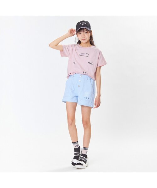 algy（アルジー）の「飛びシシュウT（Tシャツ/カットソー・キッズ・ピンク/ラベンダー/オフホワイト・XXX-SMALL/SMALL/XX-SMALL/MEDIUM/X-SMALL）」の8枚目の写真