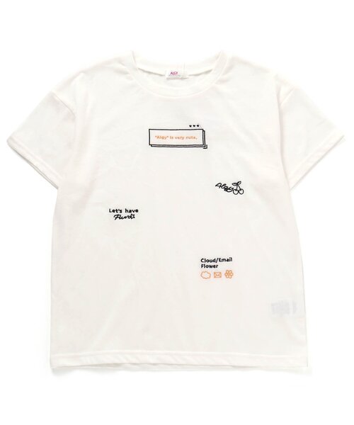 algy（アルジー）の「飛びシシュウT（Tシャツ/カットソー・キッズ・ピンク/ラベンダー/オフホワイト・XXX-SMALL/SMALL/XX-SMALL/MEDIUM/X-SMALL）」の5枚目の写真