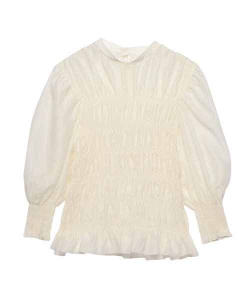 ☆レア品☆ anuans シャーリングシアーブラウス フリーサイズ レア 