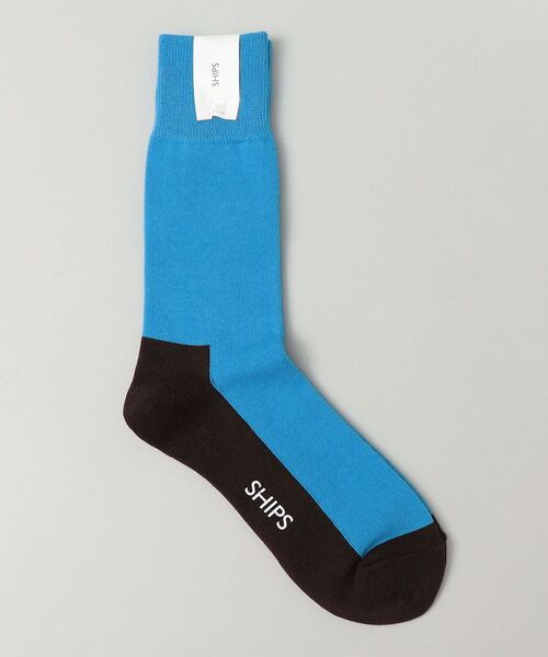 SHIPS（シップス）の「SHIPS: ボトムカラー パネル ソックス（ソックス/靴下・メンズ・ホワイト/スカイブルー/ネイビー/グレー・ONE SIZE）」の3枚目の写真