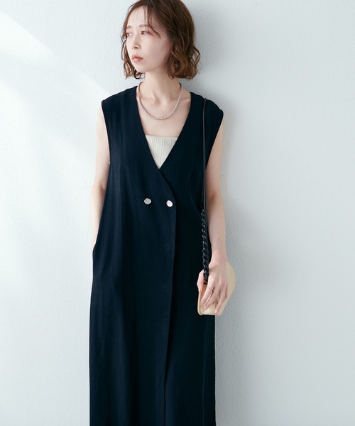 natural couture（ナチュラルクチュール）の「麻混着流しジレ