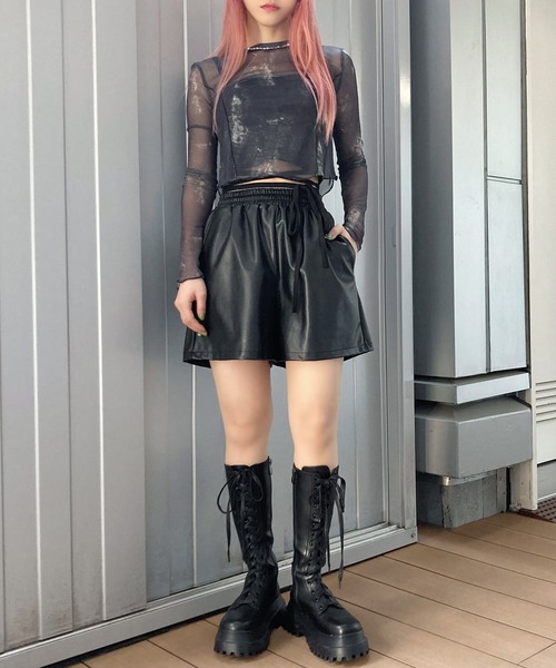 Figments（フィグメンツ）の「コードクロップドキャミソール（キャミソール・レディース・ホワイト/ブラック・FREE）」の6枚目の写真