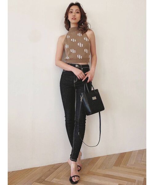 GYDA(ジェイダ)の「H/W CALIKスキニーデニムパンツ(デニムパンツ・レディース・ブラック/ライトブルー・SMALL)」の7枚目の写真