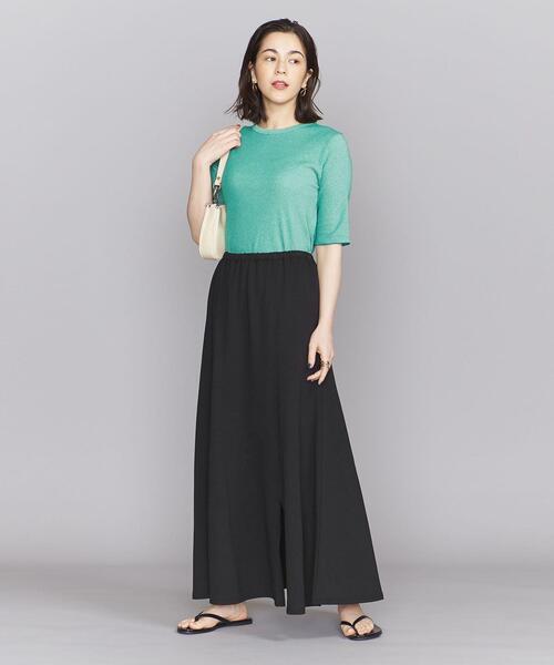 BEAUTY&YOUTH UNITED ARROWS（ビューティーアンドユースユナイテッドアローズ）の「コットン イージー フレア マキシスカート -ウォッシャブル-（スカート・レディース・ブラック/オリーブ・S/M）」の9枚目の写真