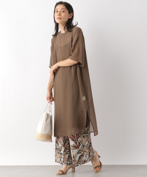 LEPSIM（レプシィム）の「【ワンピース＆インナーのセットアイテム】シアーワンピース　287047（ワンピース・レディース・ブラック/キャメル・FREE）」の4枚目の写真