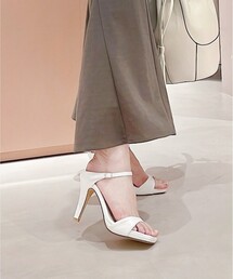 ◆【ピンヒール/ハイヒール/ロングセラー/ストラップ/歩きやすい/日本製】ピンヒールエレガントミュールサンダル