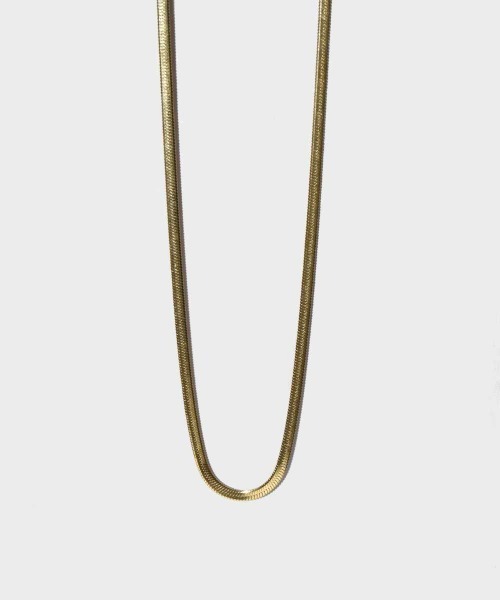 LHME（エルエイチエムイー）の「LHME スネークチェーンネックレス/サージカルステンレス316L（金属アレルギー対応）（ネックレス・レディース・シルバー/ゴールド・40cm/45cm/50cm）」の2枚目の写真