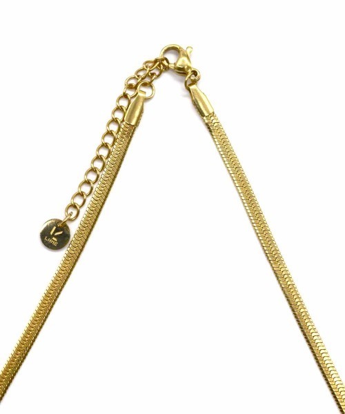 LHME（エルエイチエムイー）の「LHME スネークチェーンネックレス/サージカルステンレス316L（金属アレルギー対応）（ネックレス・レディース・シルバー/ゴールド・40cm/45cm/50cm）」の10枚目の写真