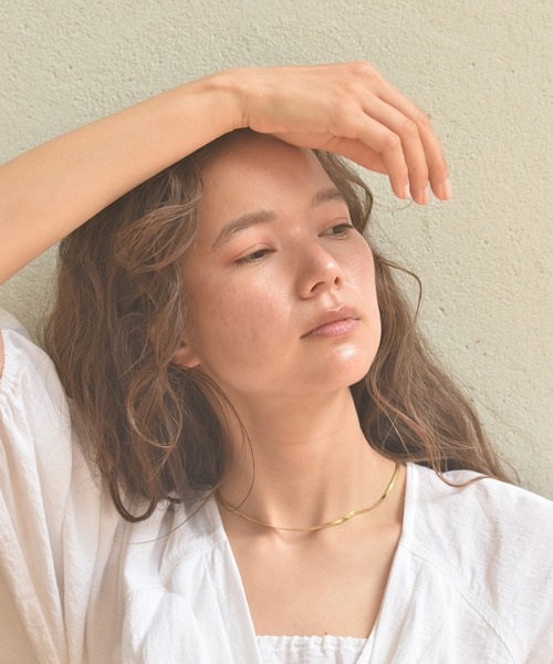 LHME（エルエイチエムイー）の「LHME スネークチェーンネックレス/サージカルステンレス316L（金属アレルギー対応）（ネックレス・レディース・シルバー/ゴールド・40cm/45cm/50cm）」の11枚目の写真