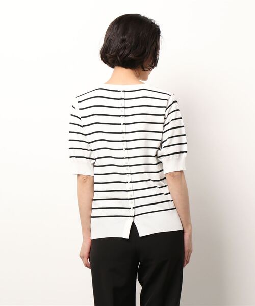 Te chichi（テチチ）の「バックパール釦ニット（ニット/セーター・レディース・ブラック/レッド/オフホワイト/チャコール・ﾌﾘ-）」の7枚目の写真