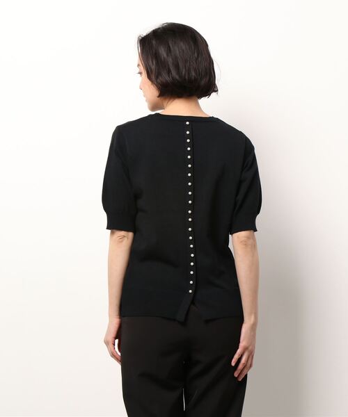 Te chichi（テチチ）の「バックパール釦ニット（ニット/セーター・レディース・ブラック/レッド/オフホワイト/チャコール・ﾌﾘ-）」の9枚目の写真