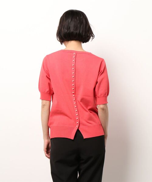 Te chichi（テチチ）の「バックパール釦ニット（ニット/セーター・レディース・ブラック/レッド/オフホワイト/チャコール・ﾌﾘ-）」の8枚目の写真