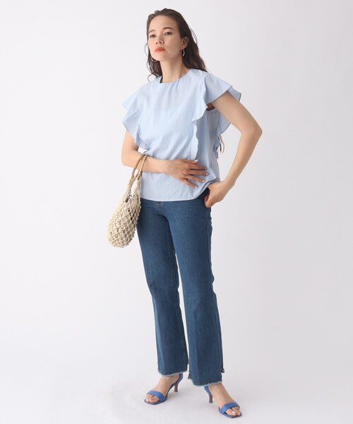 OPAQUE.CLIP（オペークドットクリップ）の「◆フリルスリーブブラウス【マルチファンクション/WEB限定サイズ】（シャツ/ブラウス・レディース・ブラック/レンガ/グリーン系その他4/ホワイト系/ブルー系7・40/38/42/36）」の15枚目の写真