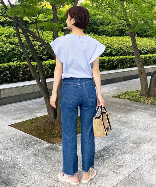 OPAQUE.CLIP（オペークドットクリップ）の「◆フリルスリーブブラウス【マルチファンクション/WEB限定サイズ】（シャツ/ブラウス・レディース・ブラック/レンガ/グリーン系その他4/ホワイト系/ブルー系7・40/38/42/36）」の10枚目の写真