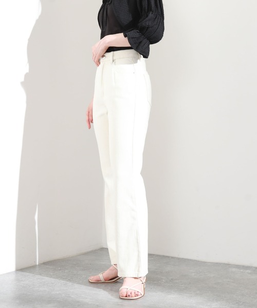 archives（アルシーヴ）の「カラーデニムセミフレアパンツ（デニムパンツ・レディース・ブラウン/ピンク/アイボリー・SMALL/MEDIUM）」の8枚目の写真