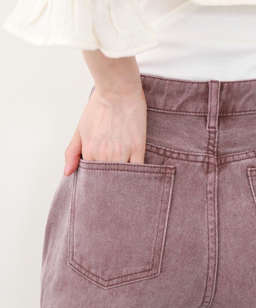 archives（アルシーヴ）の「カラーデニムセミフレアパンツ（デニムパンツ・レディース・ブラウン/ピンク/アイボリー・SMALL/MEDIUM）」の11枚目の写真