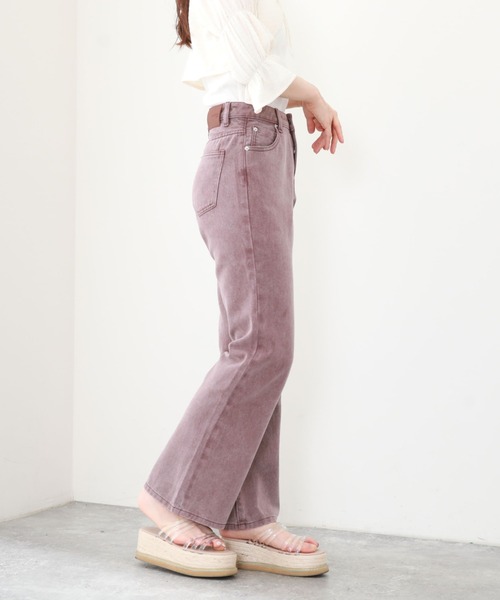 archives（アルシーヴ）の「カラーデニムセミフレアパンツ（デニムパンツ・レディース・ブラウン/ピンク/アイボリー・SMALL/MEDIUM）」の18枚目の写真